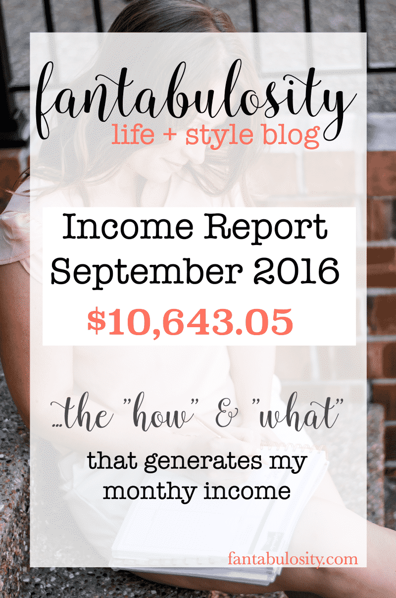 September Blog Income Report for the Fantabulosity Lifestyle Blog. Love her openness about sharing what works for her, and how she makes a living blogging.