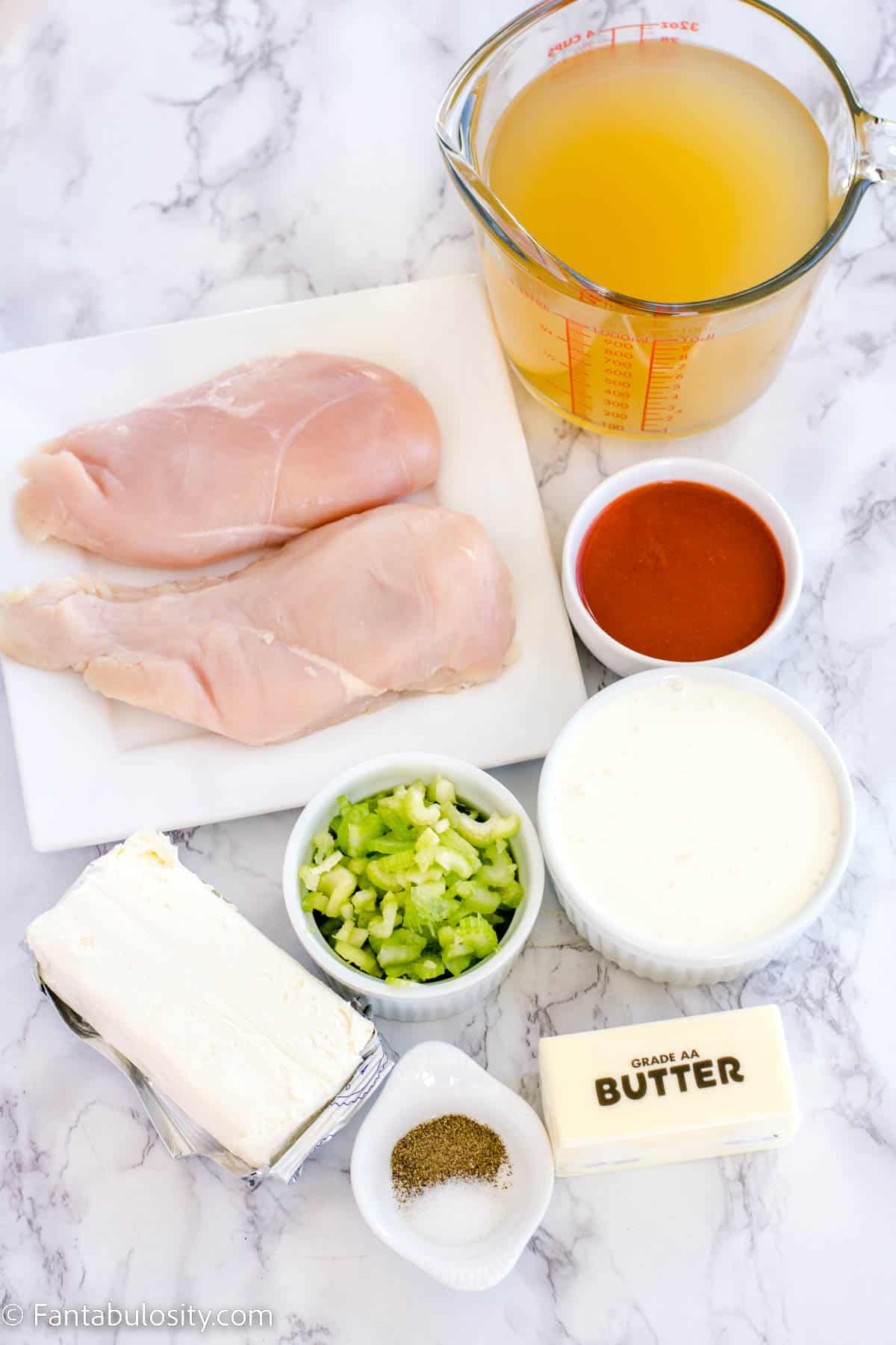 ingredients for buffalo chicken soup