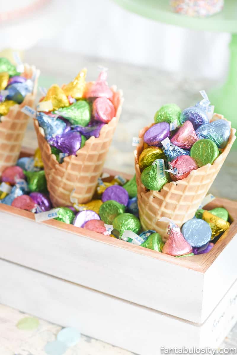 Ice Cream Party Ideas: Pastel Colors, ice cream cookies, cones with sprinkles, 