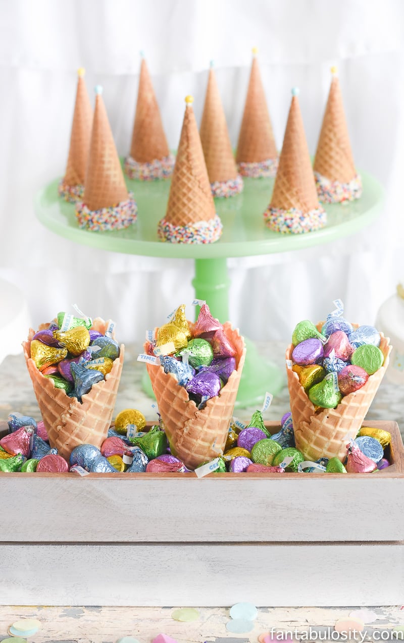 Ice Cream Party Ideas: Pastel Colors, ice cream cookies, cones with sprinkles, 