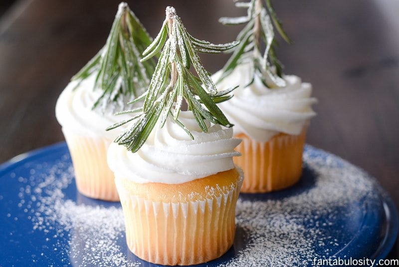 Oh my gosh, how easy and cute! Winter Tree Forest Cupcakes