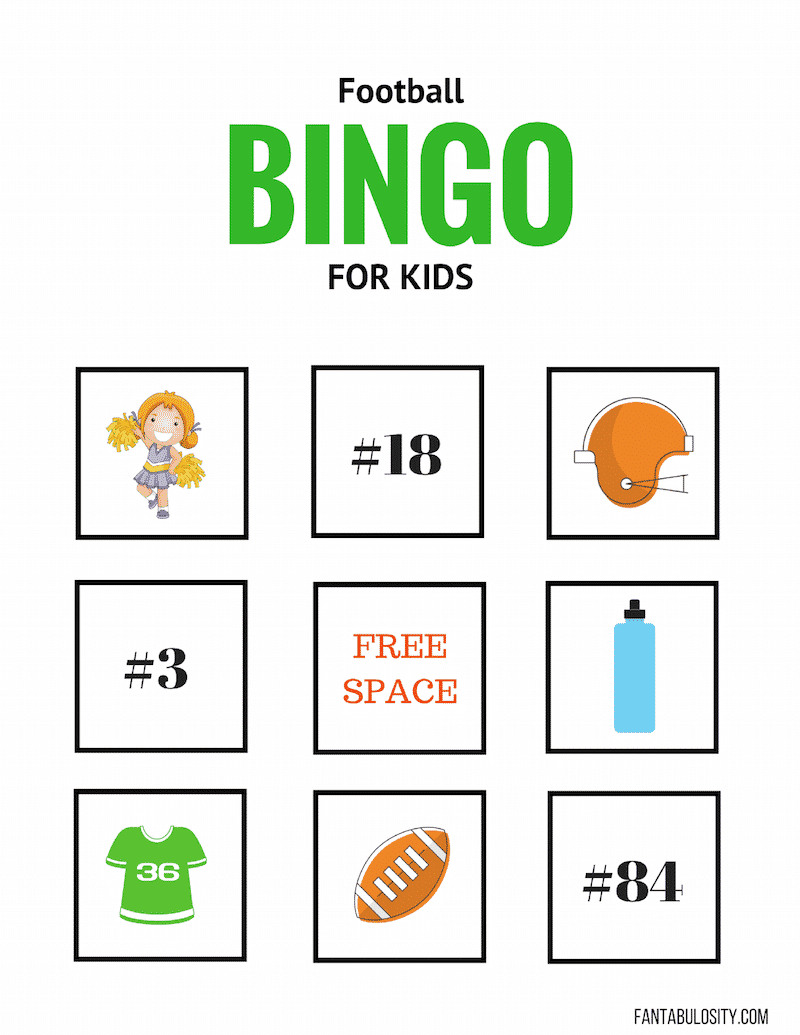 Free Printable Football Bingo for Game Day Fun