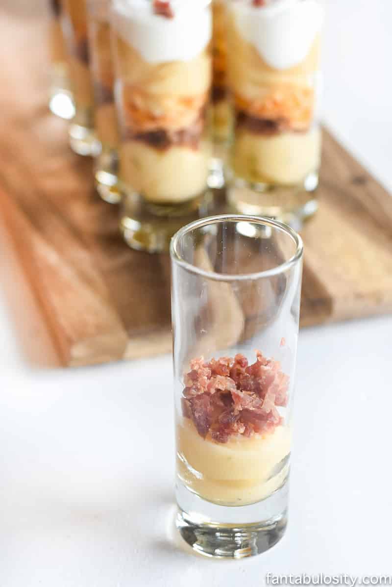 Mini Trifles! So cute. Easy Potato Appetizer for Parties