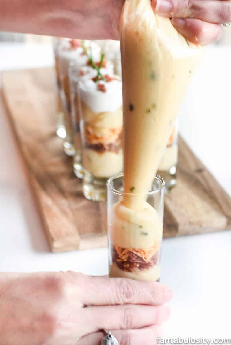 Mini Trifles! So cute. Easy Potato Appetizer for Parties