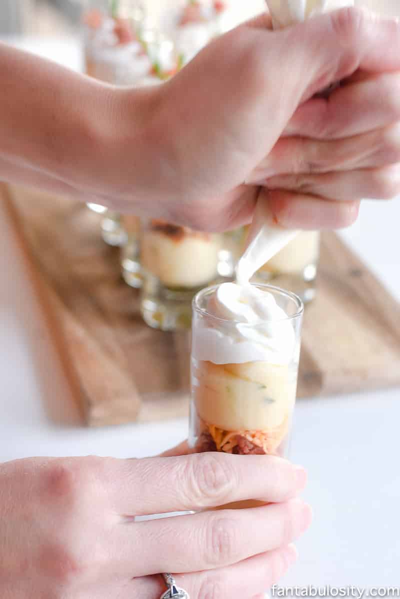 Mini Trifles! So cute. Easy Potato Appetizer for Parties