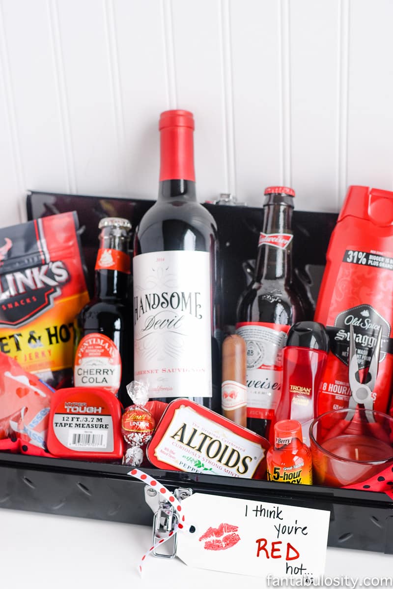 Gift Idea for Him- I think you're red Hot Gift Basket Ideas