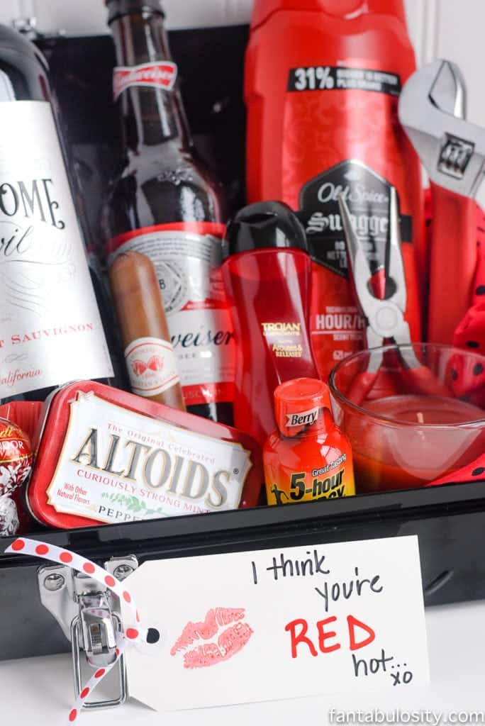 Gift Idea for Him- I think you're red Hot Gift Basket Ideas