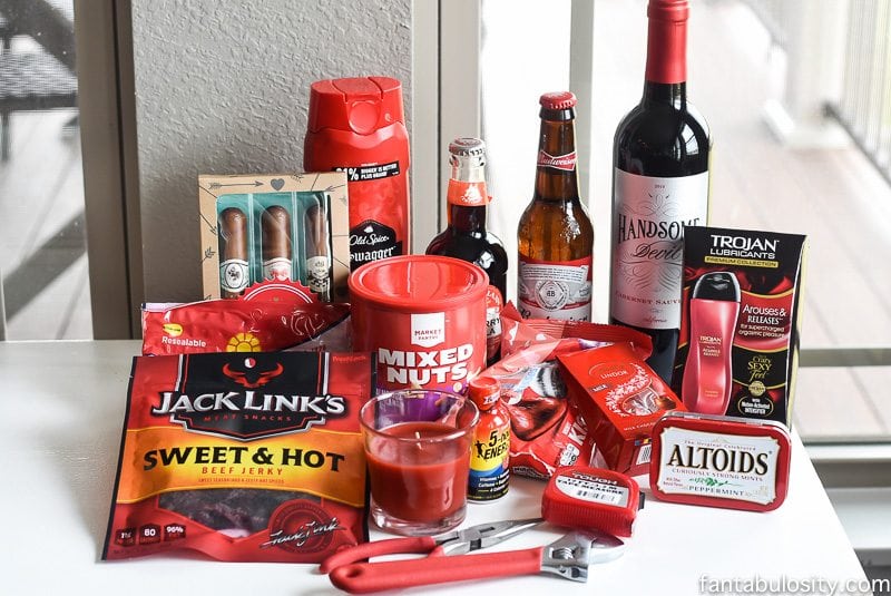 Gift Idea for Him "I Think You're Red Hot" Gift Basket