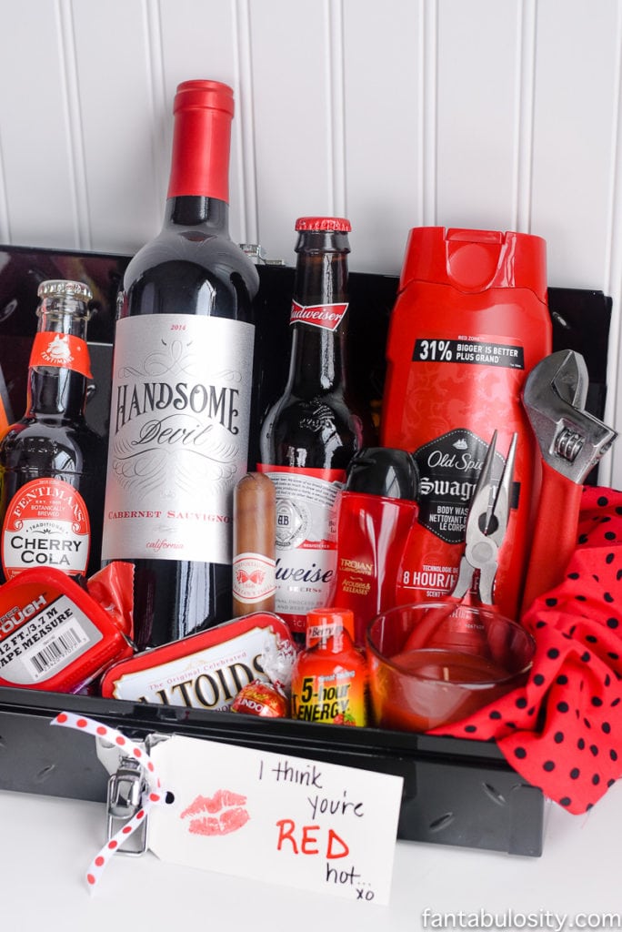 Gift Idea for Him- I think you're red Hot Gift Basket Ideas