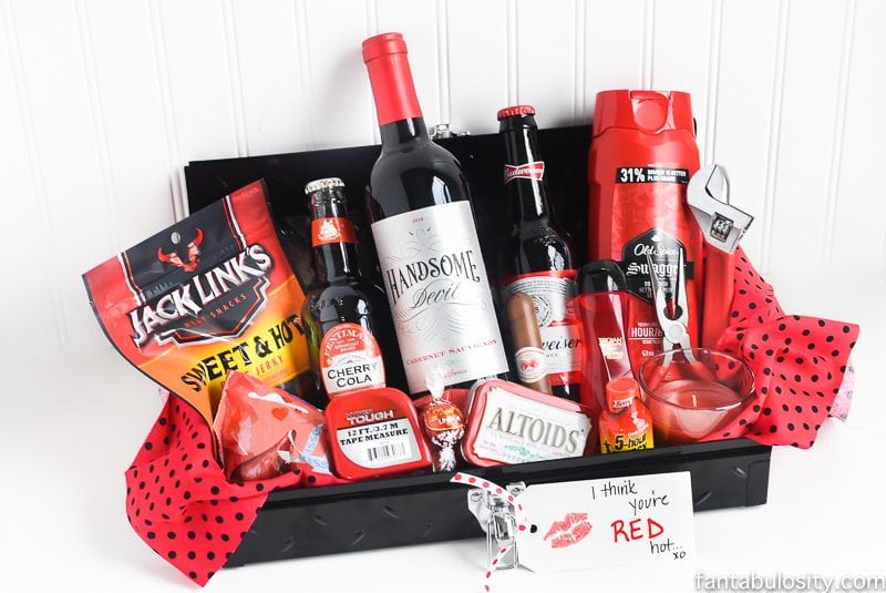 Gift Idea for Him- I think you're red Hot Gift Basket Ideas