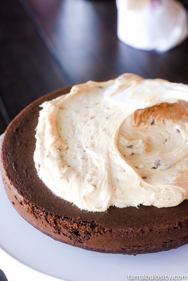 O-M-G!! This sounds crazy-good! Chocolate Peanut Butter Toffee Salted Caramel Cake