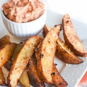 Mmmm! These were good and easy. My husband loved them. Baked Fiesta Ranch Potato Wedges recipe