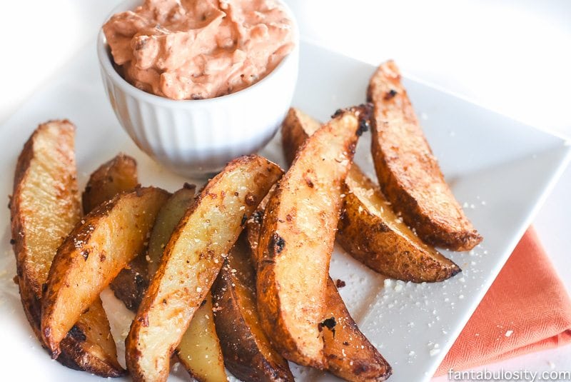 Mmmm! These were good and easy. My husband loved them. Baked Fiesta Ranch Potato Wedges recipe 