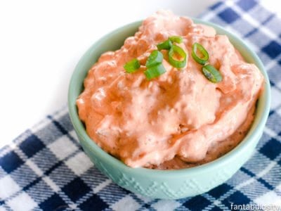 Buffalo Blue Cheese Bacon Dip- Easy dip recipe for a party, or to serve alongside french fries, chips, or a steak!