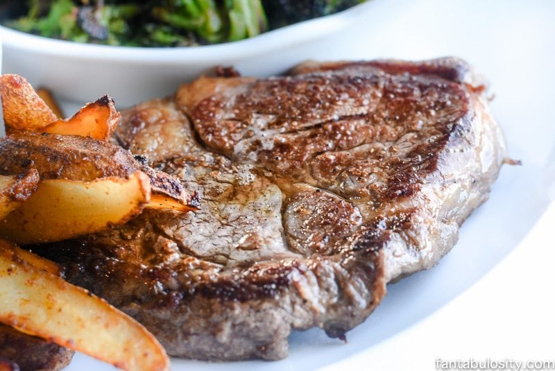 The finished product of our oven steak recipe