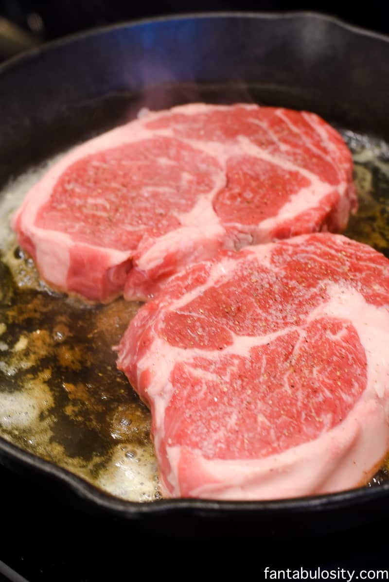 Pan seared in browned butter and then baked in the oven!