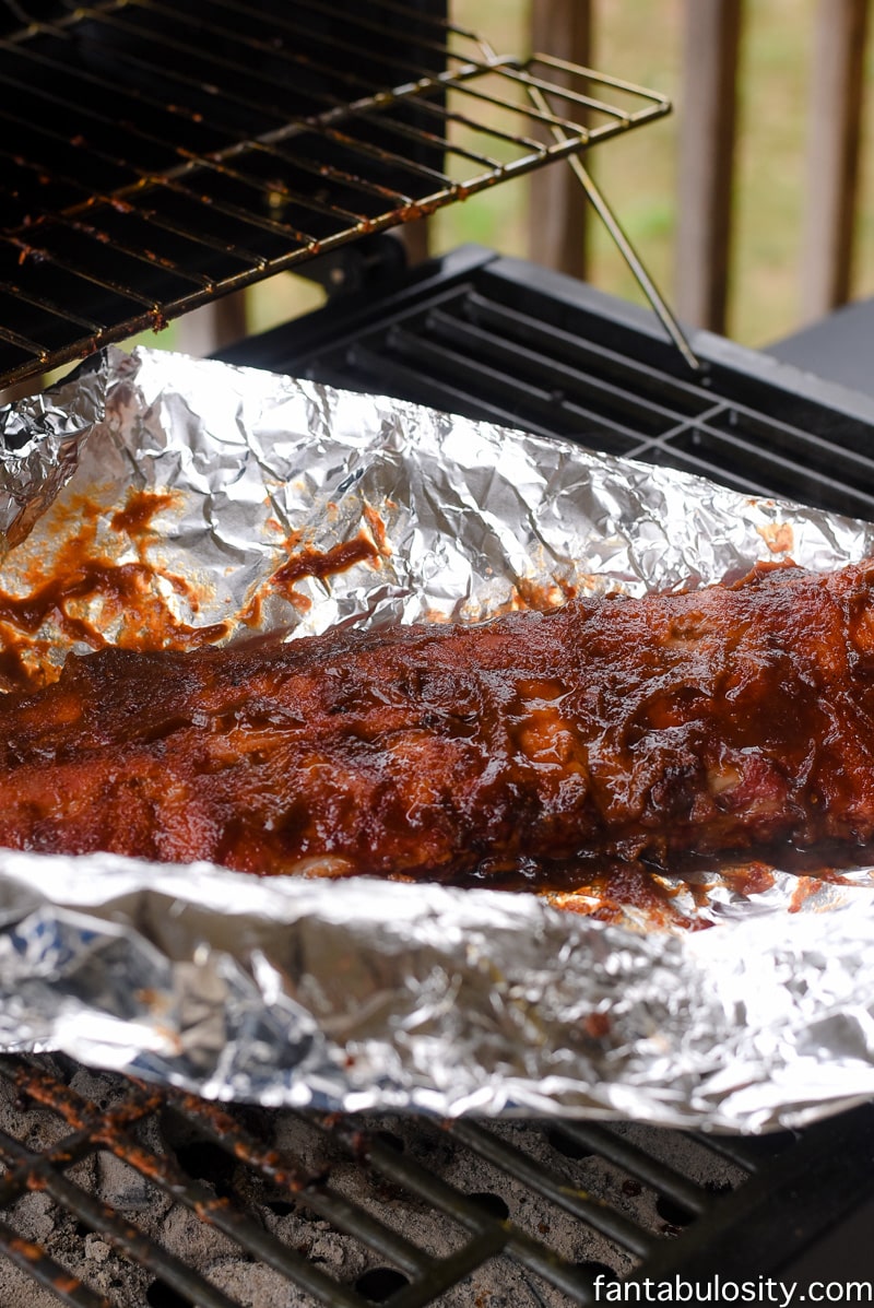 Ribs on the grill - so easy! So nice to switch it up from BBQ sauce. Chipotle Apple Butter Ribs on the Grill