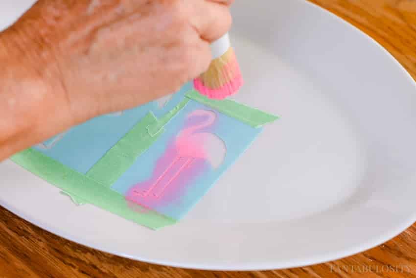 Flamingo DIY Drink Serving Tray: Martha Stewart Paints