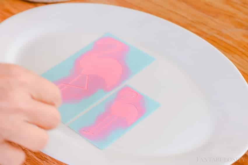 Flamingo DIY Stencil Drinking Tray using Martha Stewart Paint for DIY Projects