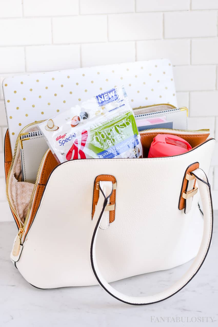 Day Bag Organization and mobile office on the go. Everything she needs is in this bag. Perfect for busy mom running errands, or working away from home.