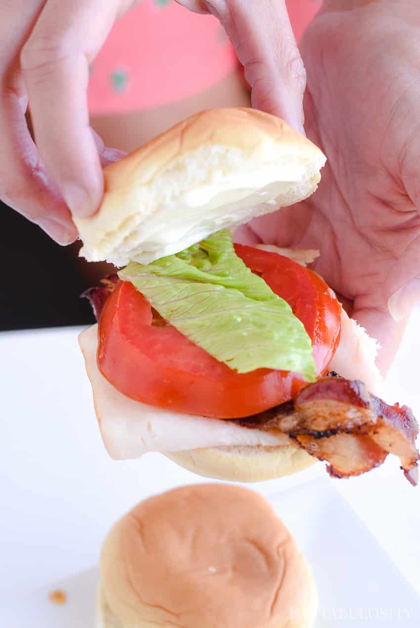 Small slider sandwiches for a school lunch