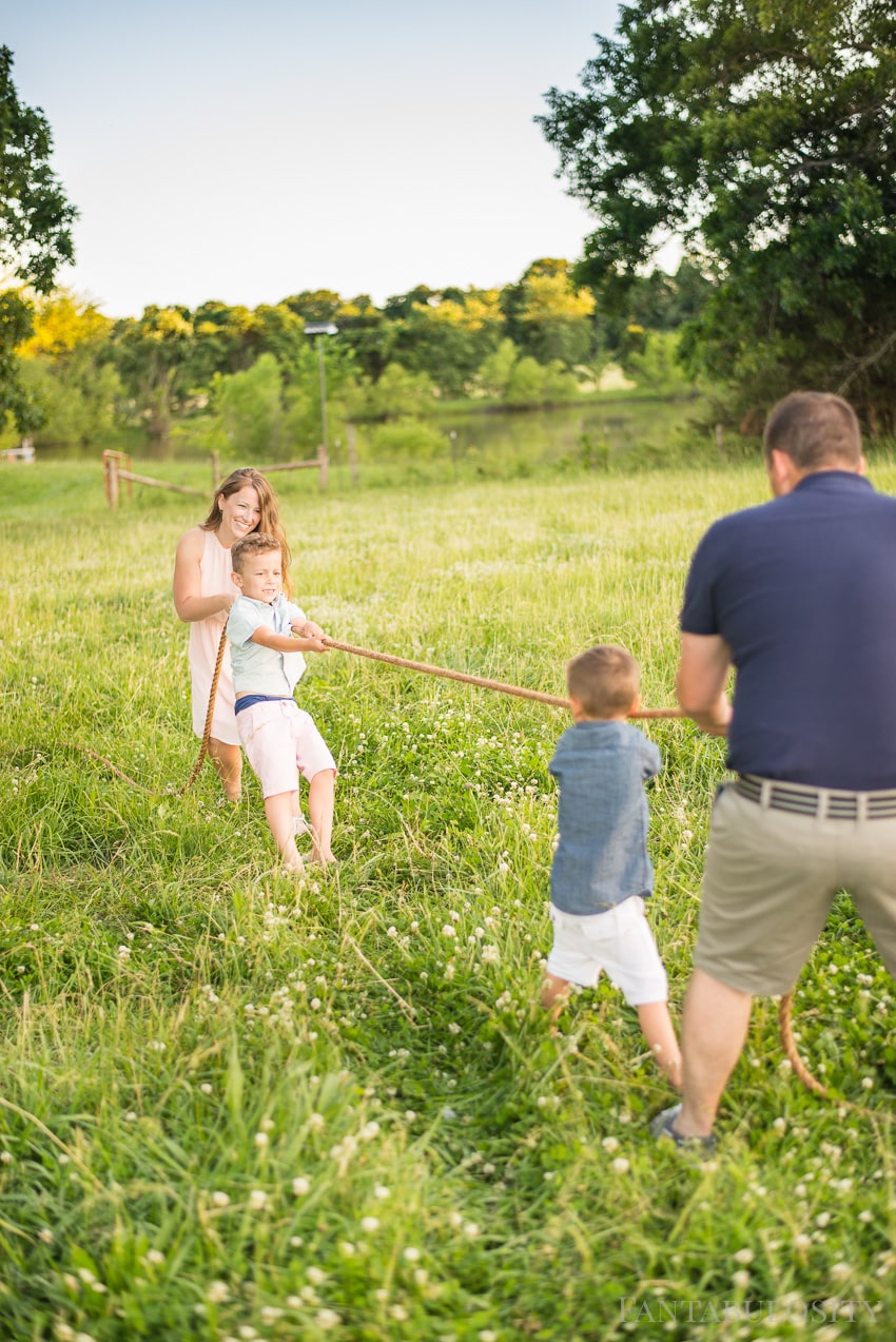 A letter to my friends about being busy: Family photo of a boy mom