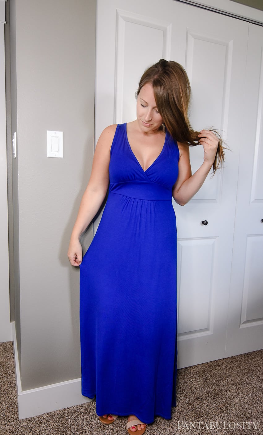 Blue maxi dress from Nordstrom - Trunk Club Try On Video and Photos