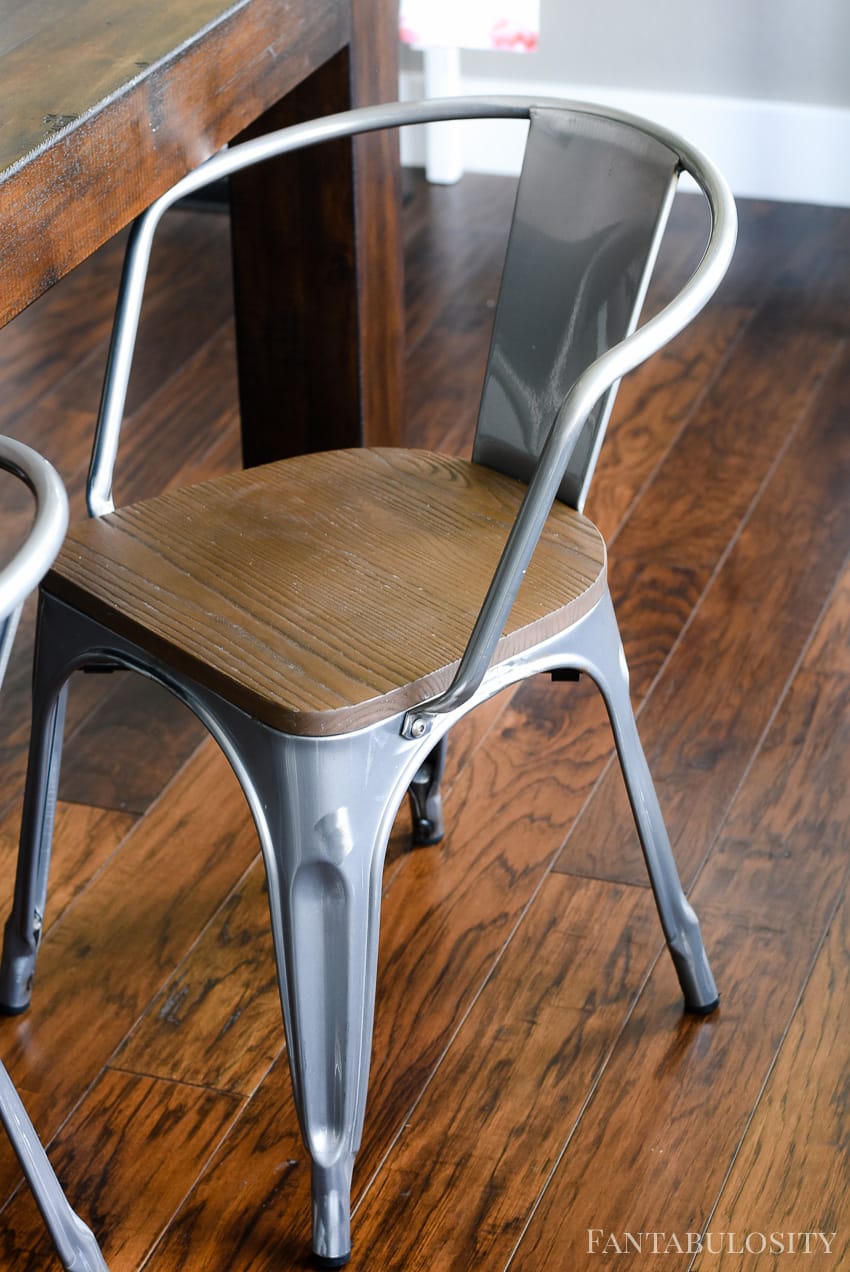 Metal tub chairs - Breakfast Nook - Modern Farmhouse Craftsman Home