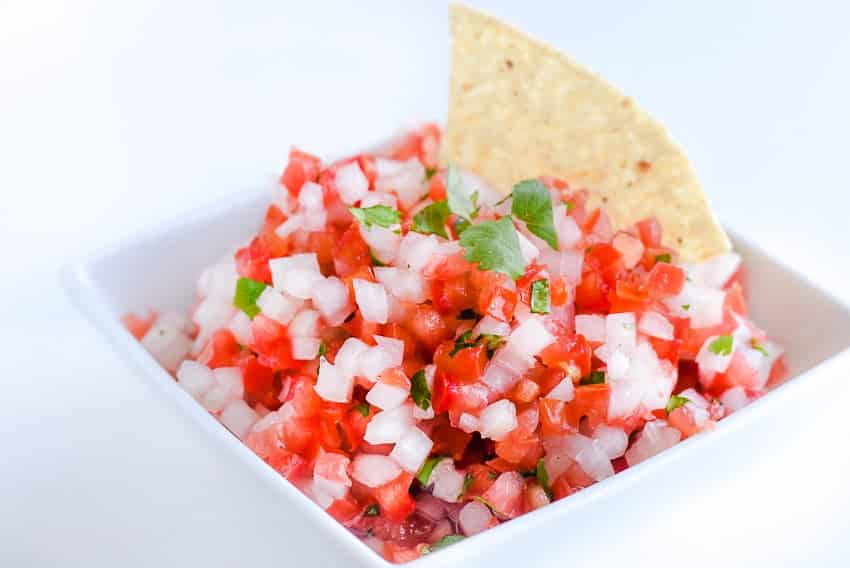 Easy Pico De Gallo Recipe - SOOOO so good with the lime juice and cilantro