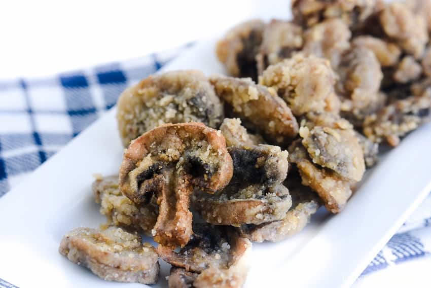 Easy Fried Mushrooms Recipe - Sliced, battered and so easy!