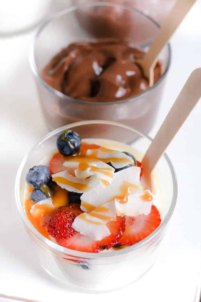 Adults make your own yogurt bar