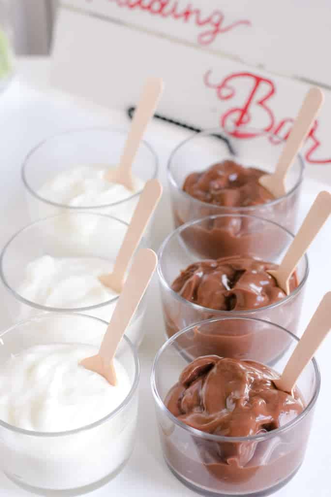 Yogurt and Pudding Bar - Kids party ideas 