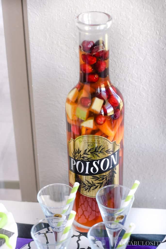 Halloween Party Drink Ideas - Poison Potion - Sangria Mocktail