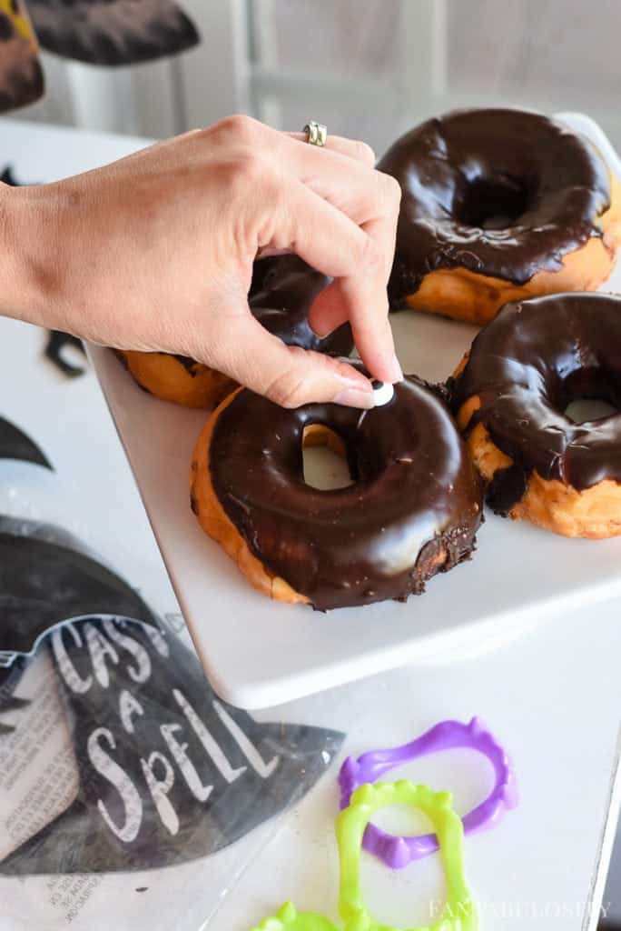 Monster Donuts for a Halloween Party for kids - food idea