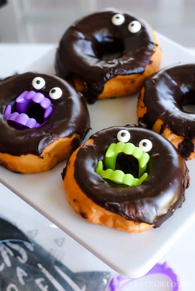 Halloween Party Food Ideas - Monster Donuts Fantabulosity.com
