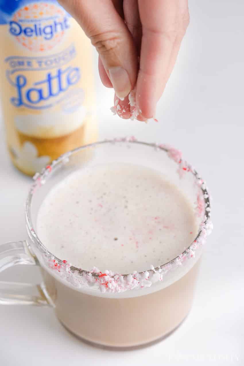 Sprinkle in a little more crushed peppermint for the vanilla latte