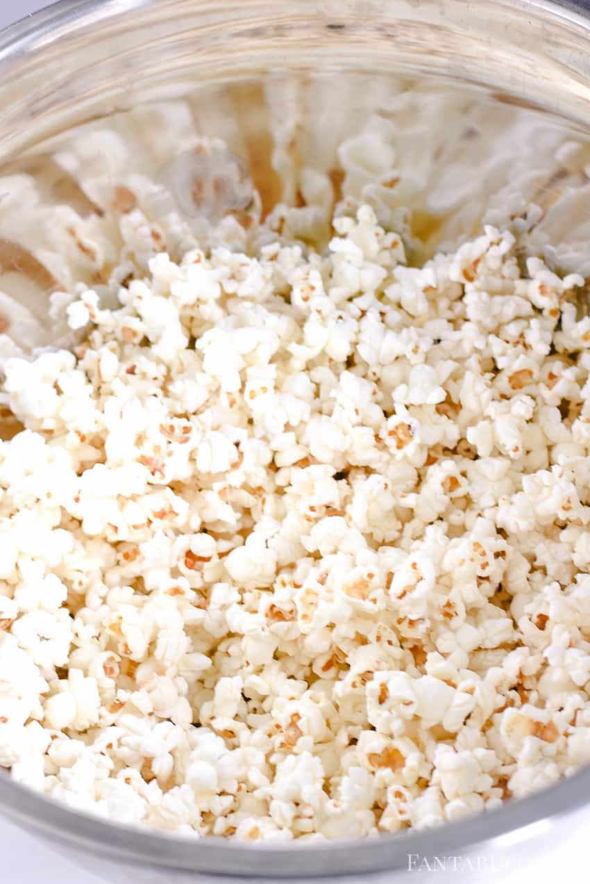 Pop the popcorn in the microwave - using my homemade recipe