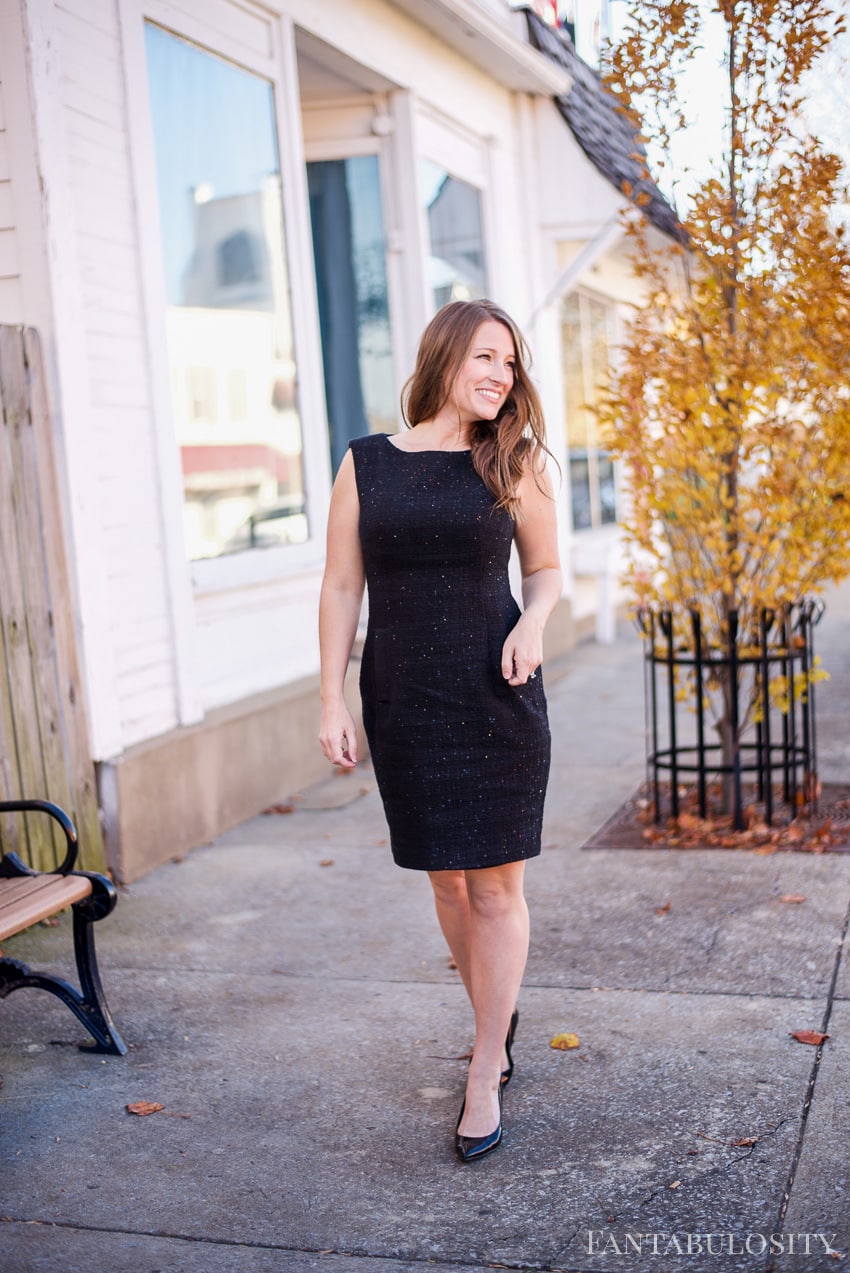 Holiday Black Dress - Macy's Anne Klein Sequined Sheath Dress reviews