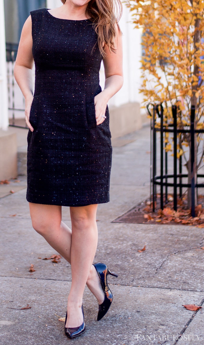 Holiday Black Dress - Macy's Anne Klein Sequined Sheath Dress for a holiday gathering or event