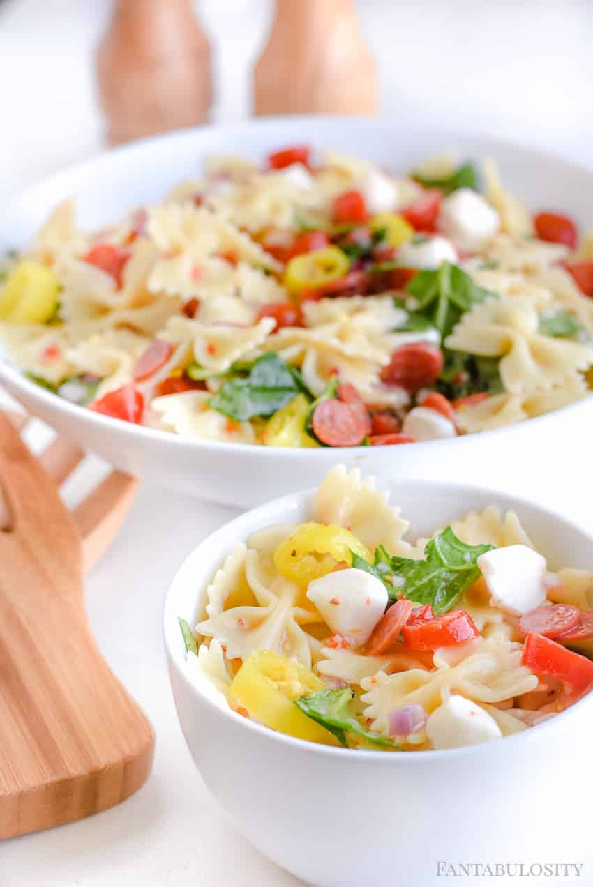 Pasta Salad Recipe - Cold Easy Italian pasta salad is the best side dish recipe!