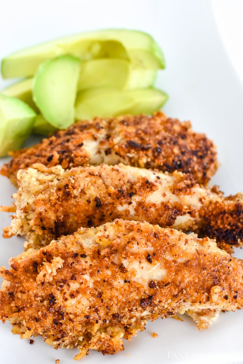 Almond meal chicken tenders recipe is so easy and so good! It's perfect for the Keto diet and low carb chicken recipes!