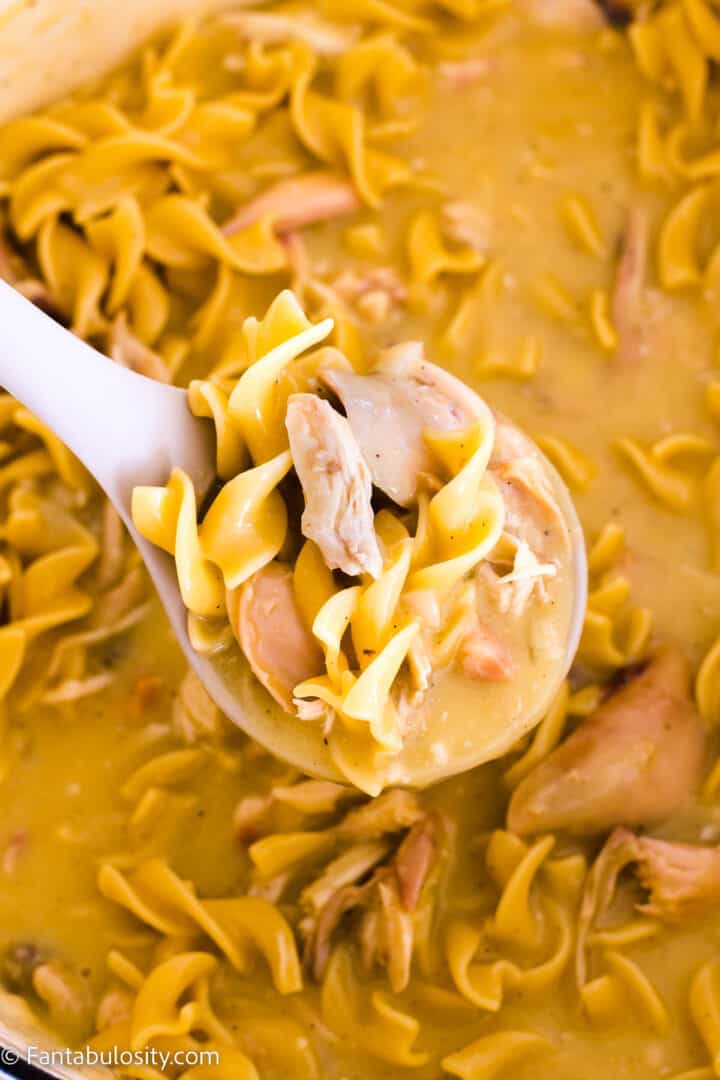 Chicken and Noodles Recipe - An Easy, Creamy Homemade Dish