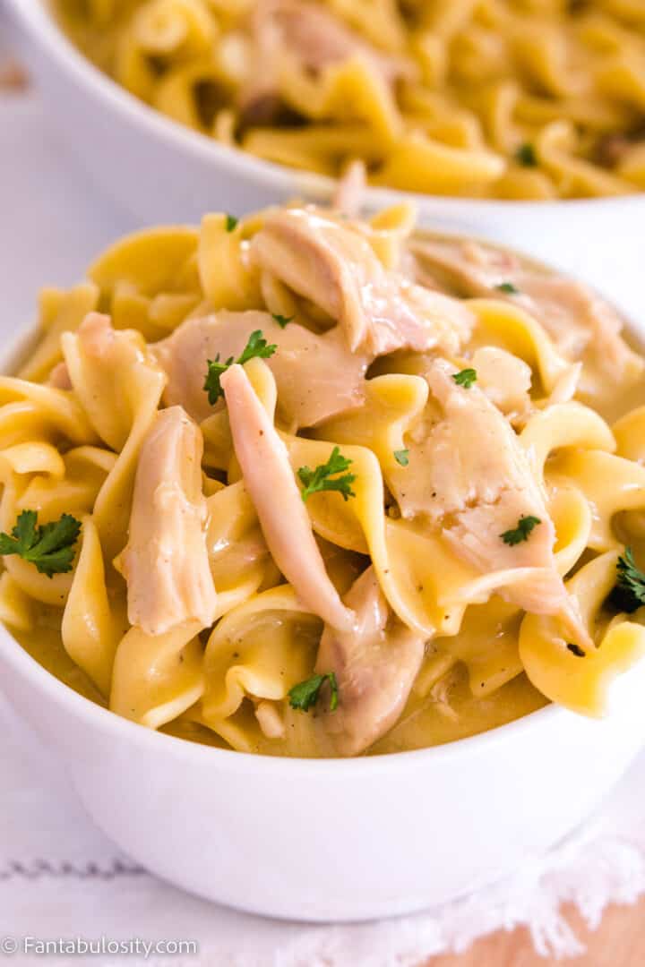 Chicken and Noodles Recipe - An Easy, Creamy Homemade Dish