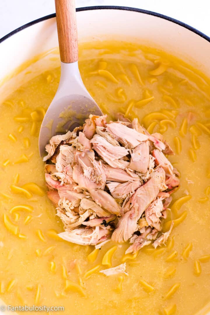 Chicken and Noodles Recipe - An Easy, Creamy Homemade Dish