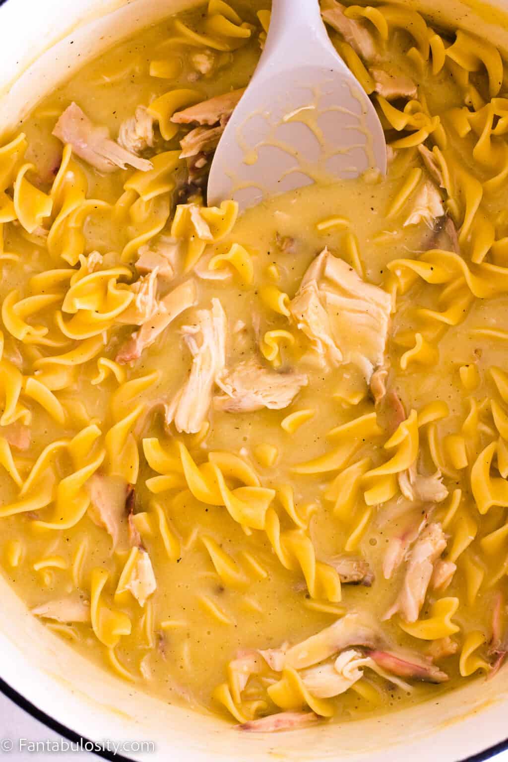 Chicken and Noodles Recipe - An Easy, Creamy Homemade Dish
