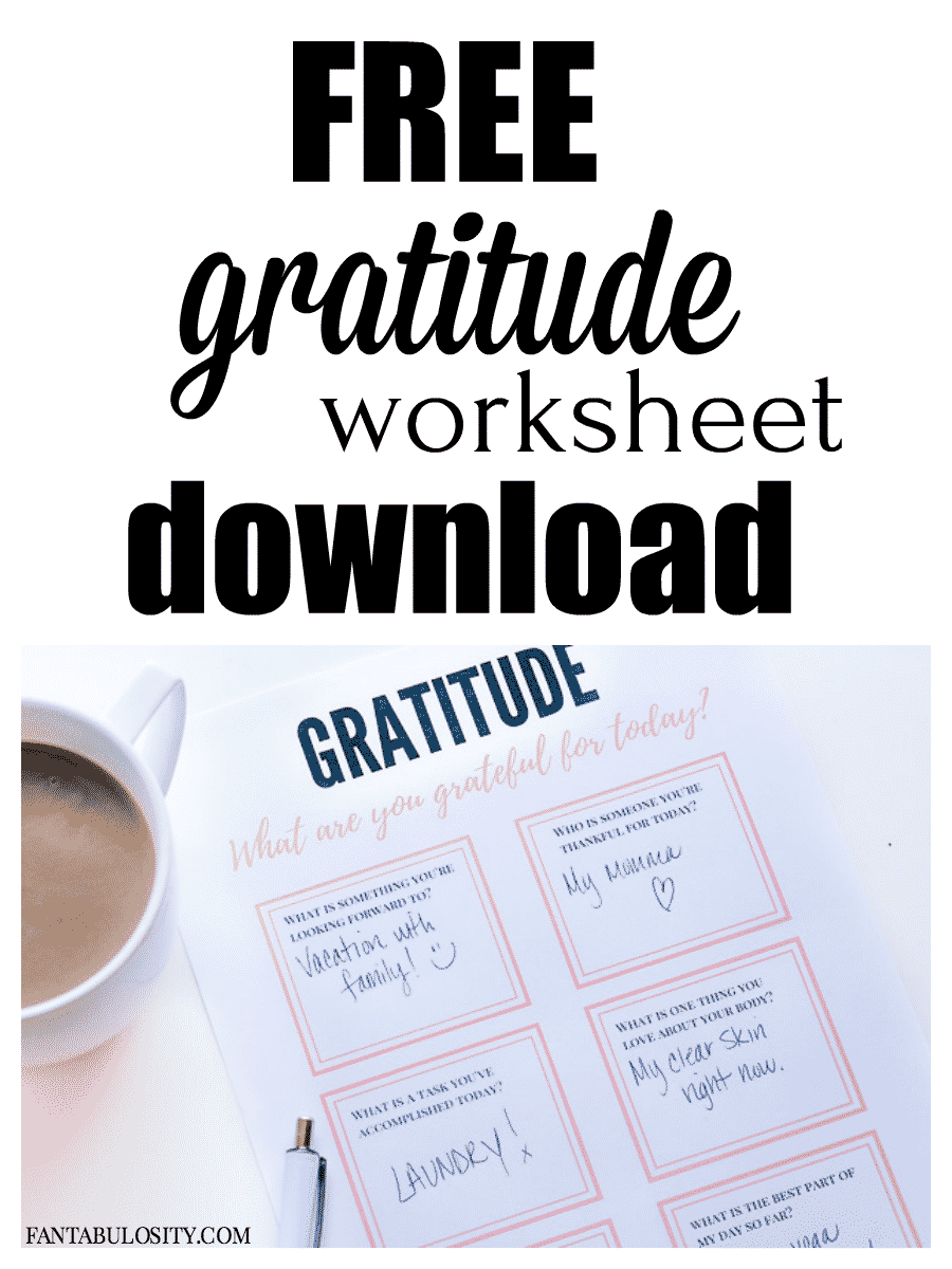 Free gratitude worksheet printable for a bullet journal or even a planner insert!