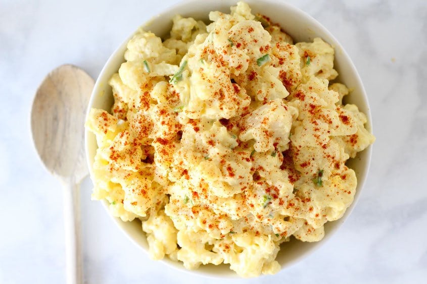 Cauliflower Potato Salad Recipe - An easy low carb recipe with vegetables!