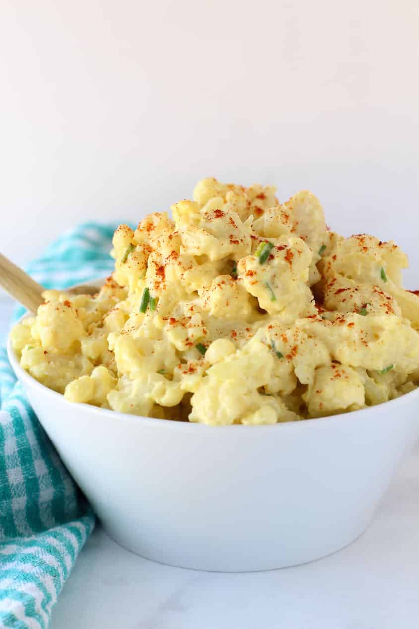Low carb recipe - cauliflower potato salad! SO easy!