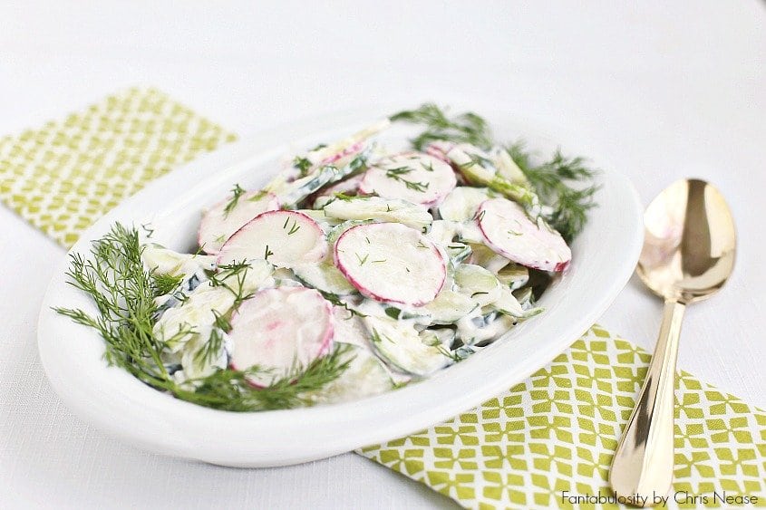 Creamy Cucumber Radish Salad Recipe