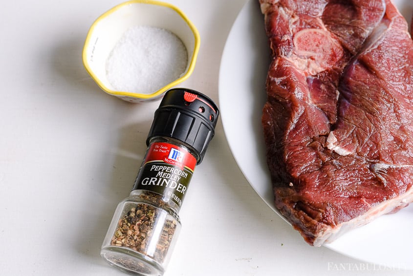 Kosher salt and peppercorn medley pepper for cooking deer steaks 